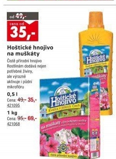 Hnojivo na muškáty Hoštické