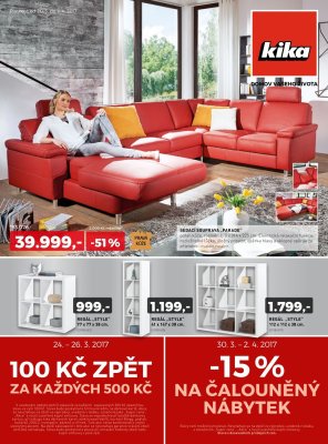 akční leták Kika nábytek 20.3.2017-2.4.2017