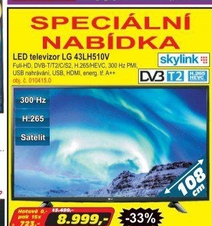 LED televize LG 43LH510V