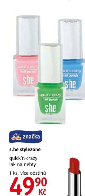 Lak na nehty quick´n crazy stylezone s.he