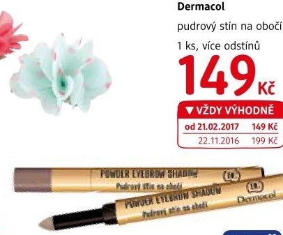 Pudrový stín na obočí Dermacol