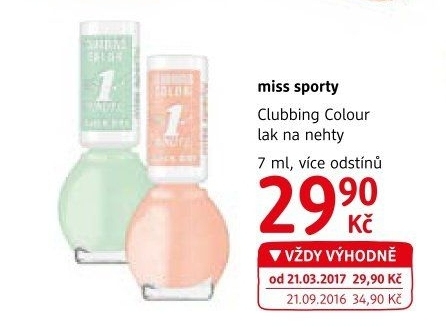 Lak na nehty Clubbing Color Miss Sporty