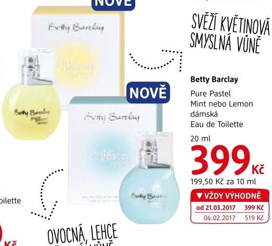 Toaletní voda dámská Pure Pastels Mint Betty Barclay
