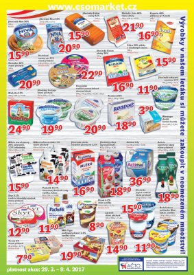 akční leták ESO MARKET 29.3.2017-9.4.2017