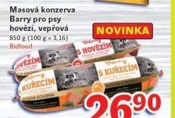 Konzerva pro psy Barry