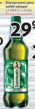 Pivo světlé výčepní 10° Staropramen