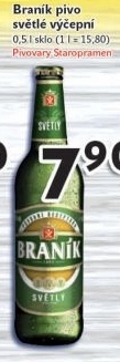 Pivo světlé výčepní 10° Braník