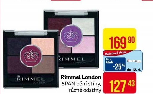 Oční stíny Glam' Eyes 5 Rimmel