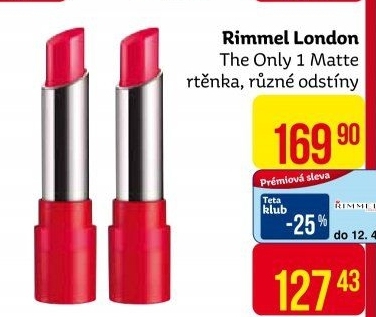Rtěnka The Only 1 Matte Rimmel