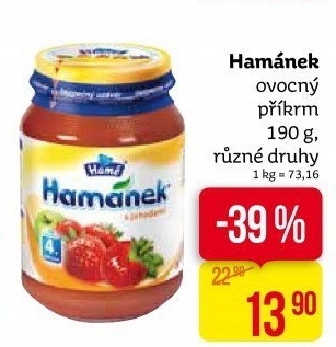 Přesnídávka ovocná Hamánek
