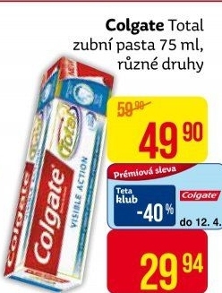 Pasta na zuby Total Colgate