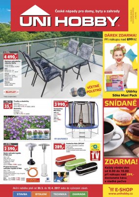 akční leták UNI HOBBY 30.3.2017-12.4.2017