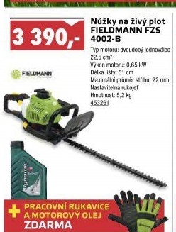 Nůžky na živý plot Fieldmann FZN 4002-B