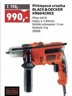 Příklepová vrtačka Black&amp