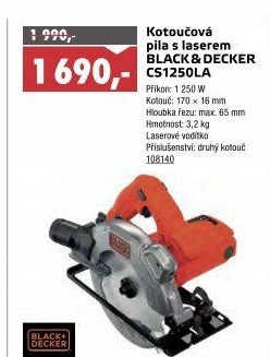 Pila kotoučová s laserem CS1250LA Black&amp