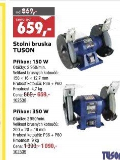 Stolní bruska Tuson