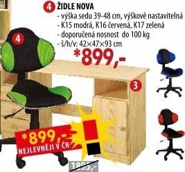Židle NOVA modrá K15
