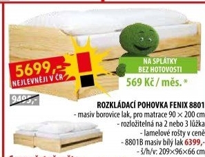 Rozkládací pohovka FENIX lakovaná