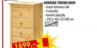 Komoda 4 zásuvky TORINO