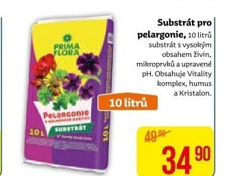 Substrát pro muškáty / pelargonie Prima Flora Agro
