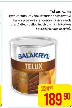 Lazura na dřevo Telux Balakryl