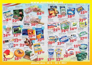 akční leták ESO MARKET 12.4.2017-23.4.2017