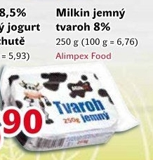Tvaroh jemný Milkin