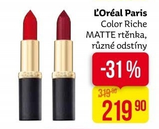 Rtěnka Color Riche L’Oréal