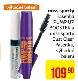 Balíček řasenka Pump Up Booster + řasenka Just Clear MissSporty