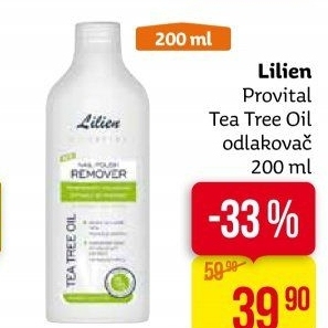 Odlakovač na nehty Tea Tree Oil Lilien