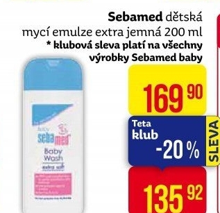Mycí emulze dětská Sebamed Baby