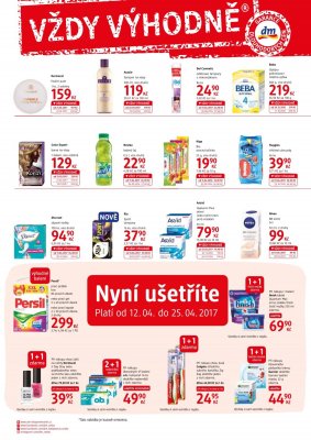 akční leták dm drogerie 12.4.2017-9.5.2017