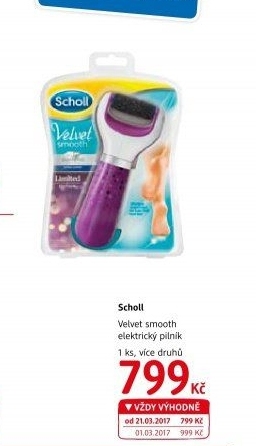 Pilník elektrický na chodidla Velvet smooth Scholl