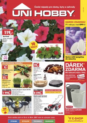 akční leták UNI HOBBY 13.4.2017-26.4.2017