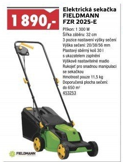 Elektrická sekačka Fieldmann FZR 2025 E
