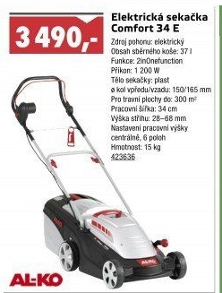 Elektrická rotační sekačka Al-Ko Comfort 34 E