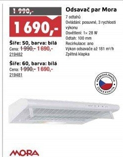 Digestoř OP 510 W Mora