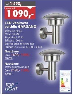 Venkovní svítidlo Gargano Top LIght