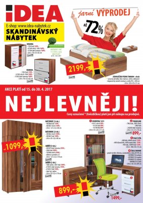 akční leták IDEA nábytek 15.4.2017-30.4.2017