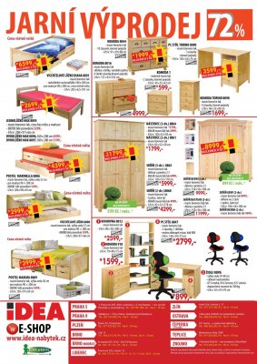 akční leták IDEA nábytek 15.4.2017-30.4.2017