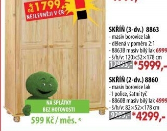 Skříň 3dveřová 8863 lakovaná
