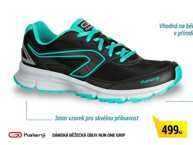 DÁMSKÁ BĚŽECKÁ OBUV RUN ONE GRIP ČERNO-ZELENÁ