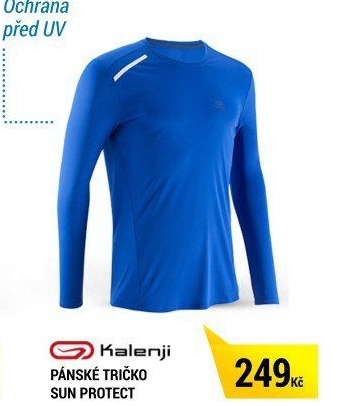 PÁNSKÉ BĚŽECKÉ TRIČKO SUN PROTECT MODRÉ
