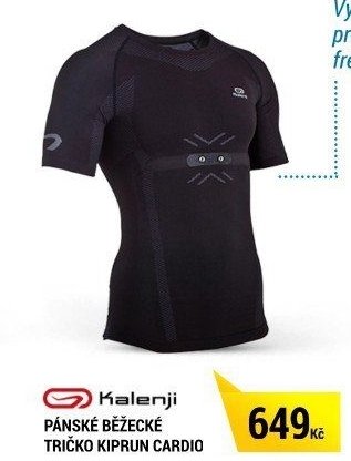 PÁNSKÉ BĚŽECKÉ TRIČKO KIPRUN CARDIO ČERNÉ