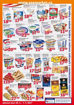 akční leták ESO MARKET 26.4.2017-7.5.2017
