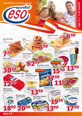 akční leták ESO MARKET 26.4.2017-7.5.2017