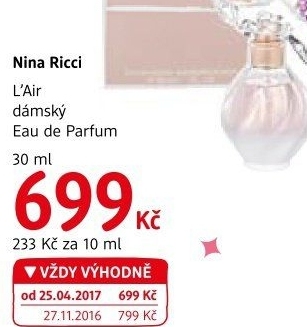 Parfémovaná voda dámská L'Air Nina Ricci