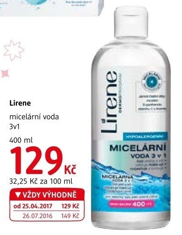 Micelární voda 3v1 Lirene