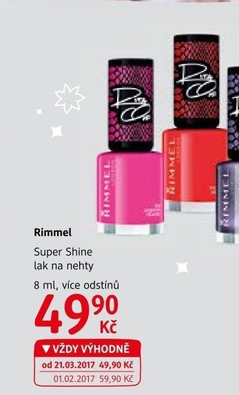 Lak na nehty 60 seconds Super Shine Rimmel