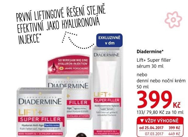 Krém pleťový Lift+ Super filler Diadermine